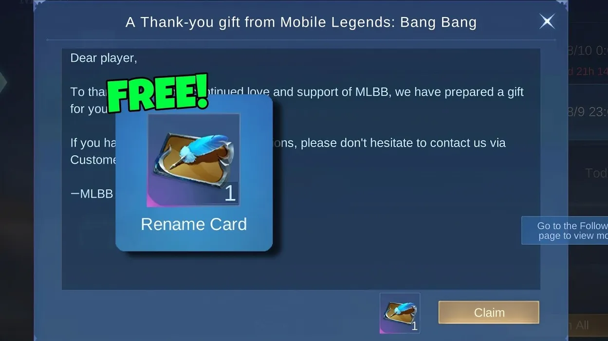 How to Get a Rename Card in Mobile Legends